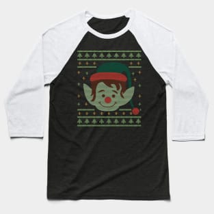 Ugly Christmas Elf Baseball T-Shirt